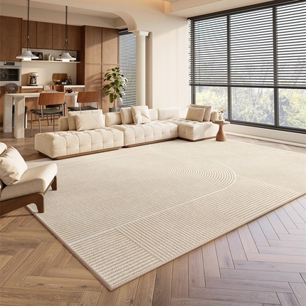 91家纺网 家纺一手货源 找家纺 卡初家居（原微来） 2025秋冬新款荷兰绒系列客厅地垫 简约-1339