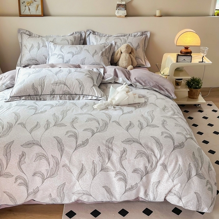 2025新款133X76宽幅全棉纯棉印花系列四件套 落落晨光