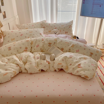 91家纺网 家纺一手货源 找家纺 （总）瑞莱 2025春季全棉印花萌趣系列四件套