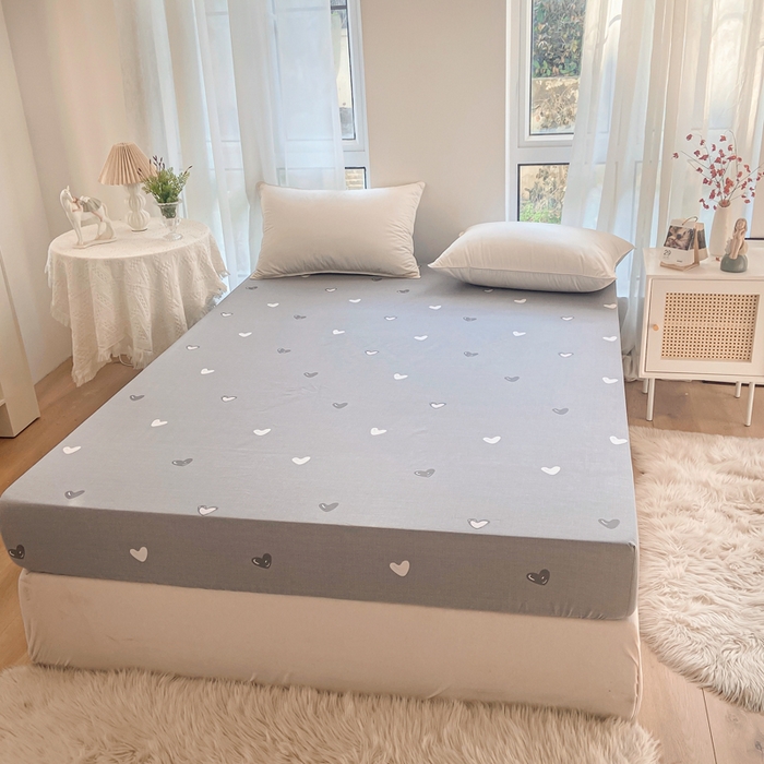 91家纺网 家纺一手货源 找家纺 2025新款133X76宽幅全棉纯棉印花系列单品床笠 少女梦—粉