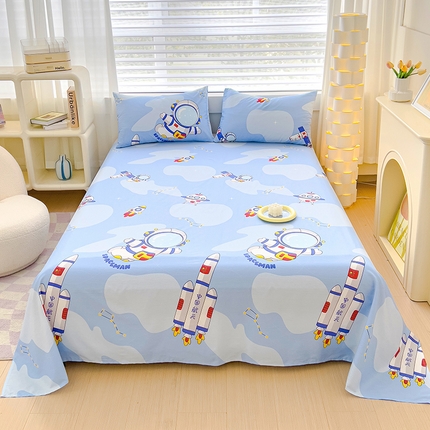 金鑫汇家纺 2025新款超好卖全棉单床单 星际穿越