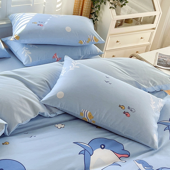 91家纺网 家纺一手货源 找家纺 金鑫汇家纺 2025新款超好卖全棉单枕套 海洋世界