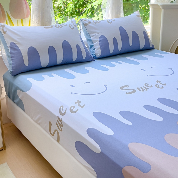 91家纺网 家纺一手货源 找家纺 金鑫汇家纺 2025新款超好卖全棉单床笠 奶油粉