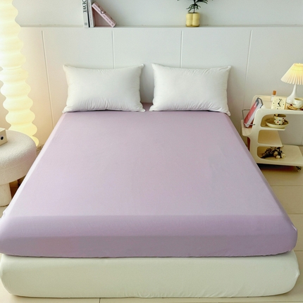 2025新款133X76宽幅全棉纯棉印花系列单品床笠 郁见你-紫