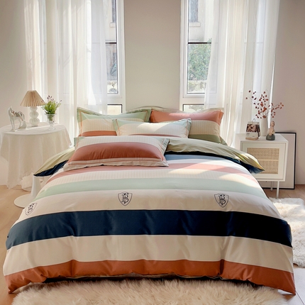 2025新款133X76宽幅全棉纯棉印花系列四件套 苏格兰