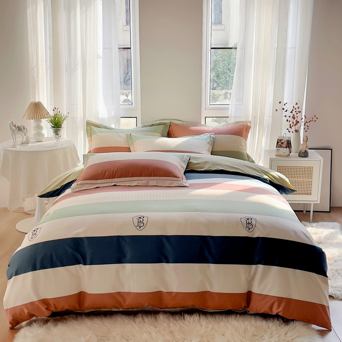 91家纺网 家纺一手货源 找家纺 2025新款133X76宽幅全棉纯棉印花系列四件套 苏格兰