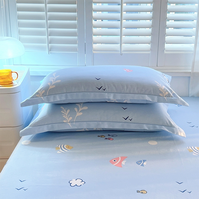 91家纺网 家纺一手货源 找家纺 金鑫汇家纺 2025新款超好卖全棉单枕套 海洋世界