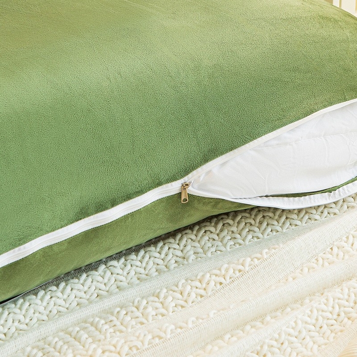 91家纺网 家纺一手货源 找家纺 碧尔家居 2025新款水晶绒靠背-云朵云朵清新绿