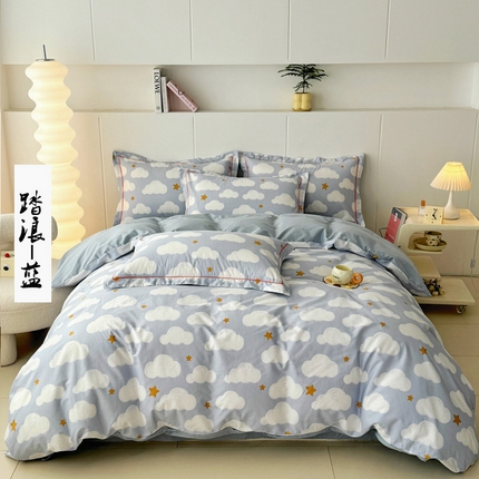 91家纺网 家纺一手货源 找家纺 （总）2025新款133X76宽幅全棉纯棉印花系列四件套