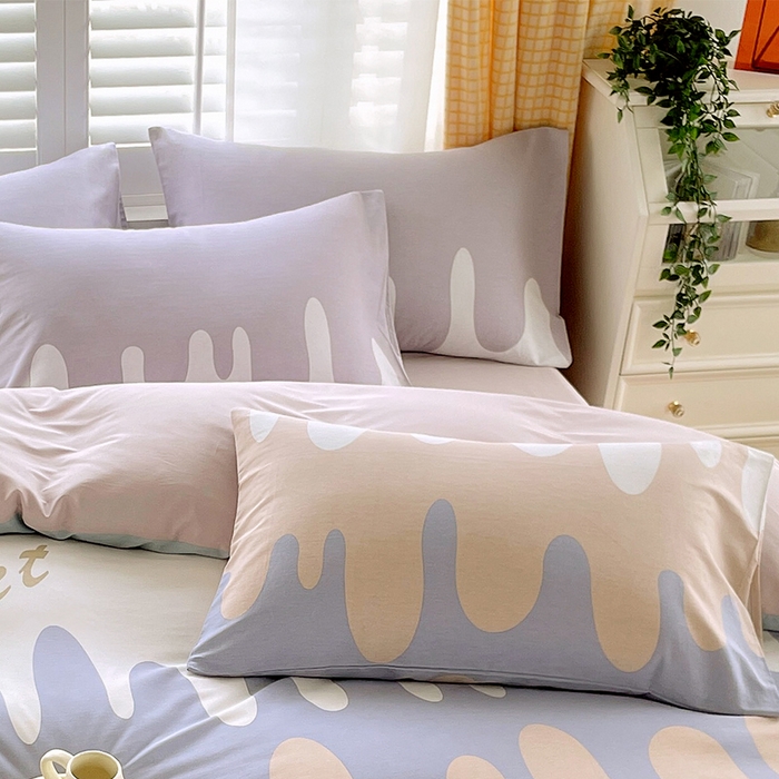 91家纺网 家纺一手货源 找家纺 金鑫汇家纺 2025新款超好卖全棉单枕套 奶油粉