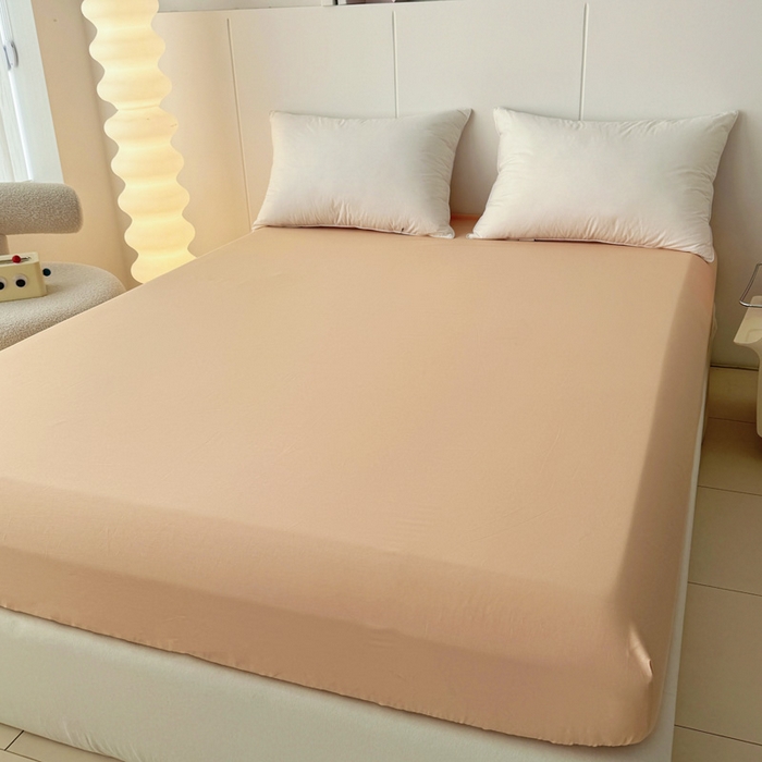 91家纺网 家纺一手货源 找家纺 2025新款133X76宽幅全棉纯棉印花系列单品床笠 柿如意-桔