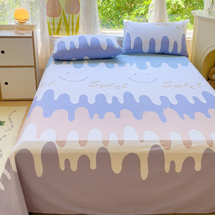 91家纺网 家纺一手货源 找家纺 金鑫汇家纺 2025新款超好卖全棉单床单 奶油粉