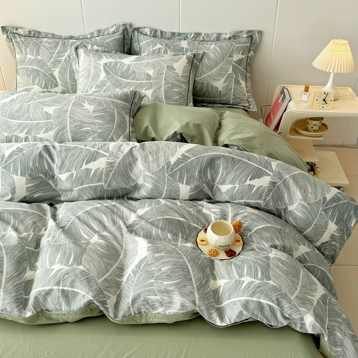 91家纺网 家纺一手货源 找家纺 2025新款133X76宽幅全棉纯棉印花系列四件套 春和