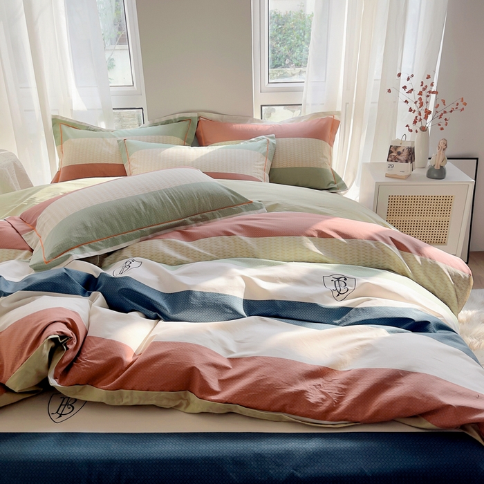 91家纺网 家纺一手货源 找家纺 2025新款133X76宽幅全棉纯棉印花系列四件套 苏格兰