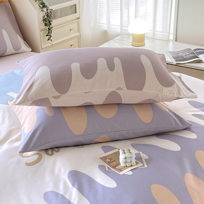 91家纺网 家纺一手货源 找家纺 金鑫汇家纺 2025新款超好卖全棉单枕套 奶油粉