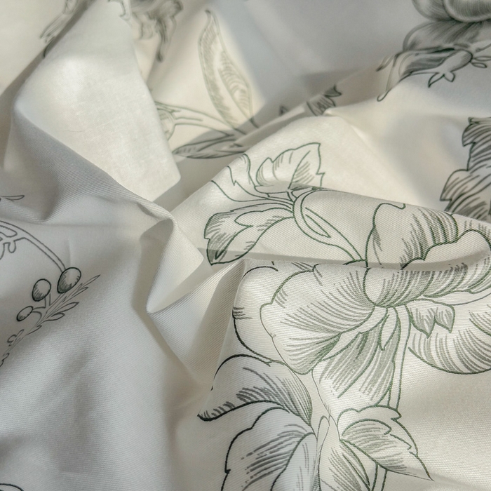 91家纺网 家纺一手货源 找家纺 2025新款133X76宽幅全棉纯棉印花系列四件套 知意