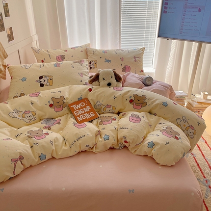 91家纺网 家纺一手货源 找家纺 （总）瑞莱 2025春季全棉印花萌趣系列四件套