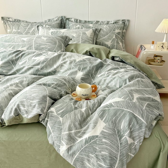 91家纺网 家纺一手货源 找家纺 2025新款133X76宽幅全棉纯棉印花系列四件套 春和