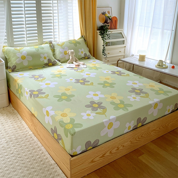 91家纺网 家纺一手货源 找家纺 金鑫汇家纺 2025新款超好卖全棉单床笠 五彩缤纷