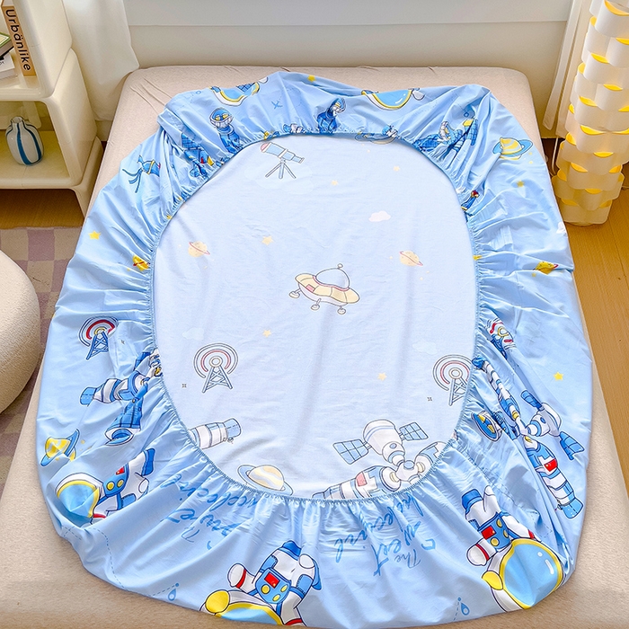 91家纺网 家纺一手货源 找家纺 金鑫汇家纺 2025新款超好卖全棉单床笠 宇宙奥秘