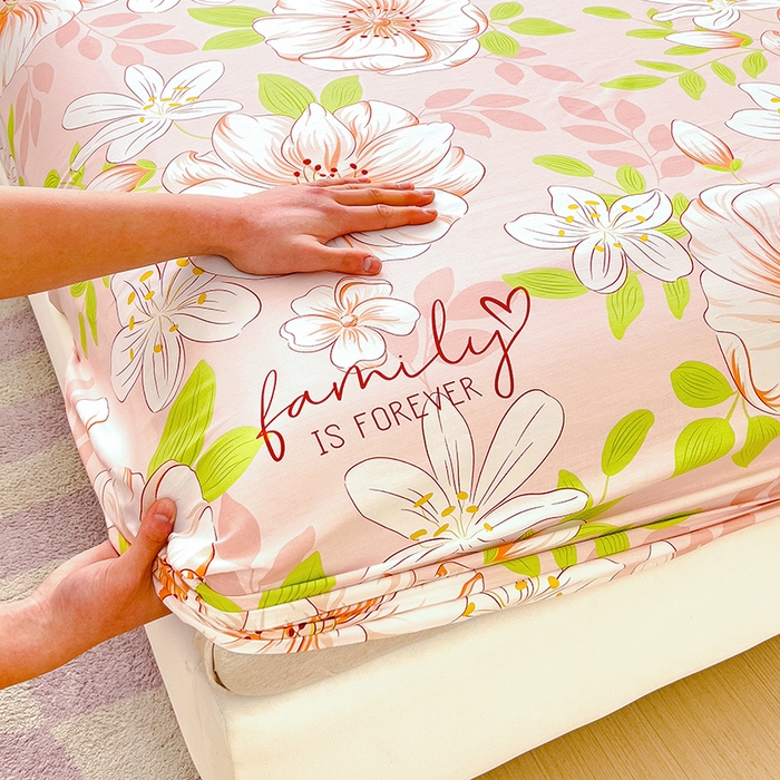 91家纺网 家纺一手货源 找家纺 金鑫汇家纺 2025新款超好卖全棉单床笠 繁花之恋