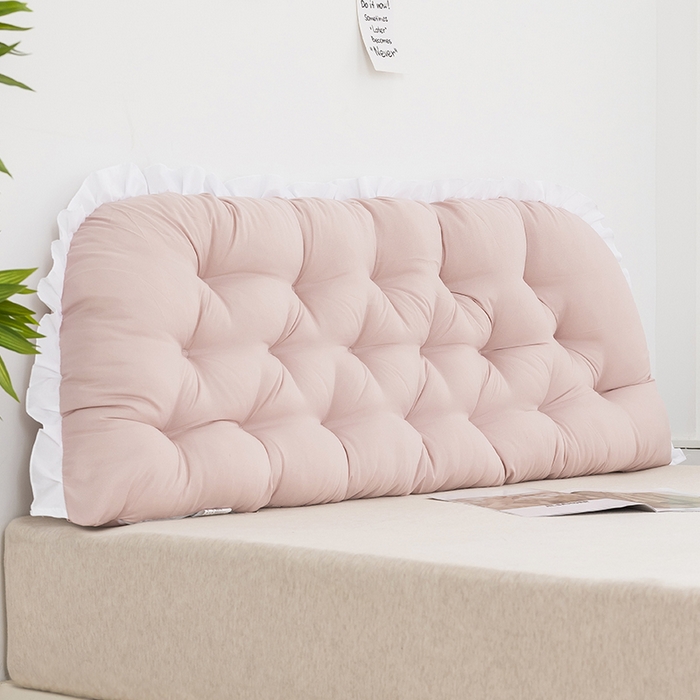 91家纺网 家纺一手货源 找家纺 碧尔 韩版床头靠垫网红靠枕大靠背床上榻榻米软包绑带固定米粉