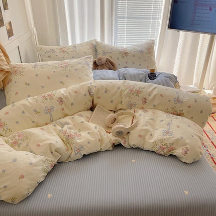 91家纺网 家纺一手货源 找家纺 （总）瑞莱 2025春季全棉印花萌趣系列四件套