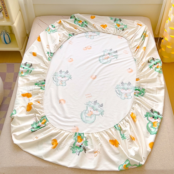 91家纺网 家纺一手货源 找家纺 金鑫汇家纺 2025新款超好卖全棉单床笠 小青龙