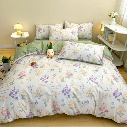 91家纺网 家纺一手货源 找家纺 （总）2025新款40支13070纯棉四件套-花卉