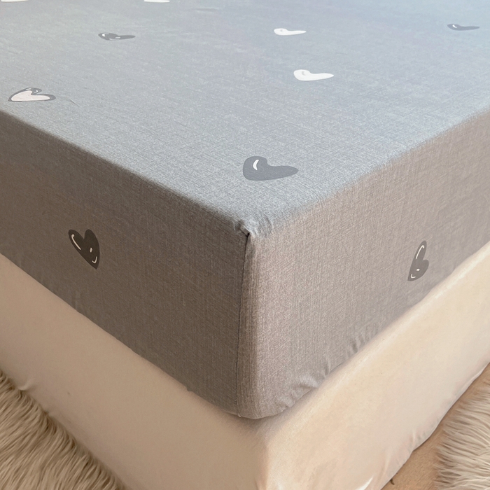 91家纺网 家纺一手货源 找家纺 2025新款133X76宽幅全棉纯棉印花系列单品床笠 少女梦—粉