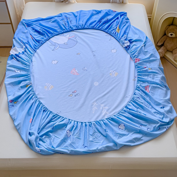 91家纺网 家纺一手货源 找家纺 金鑫汇家纺 2025新款超好卖全棉单床笠 海洋世界