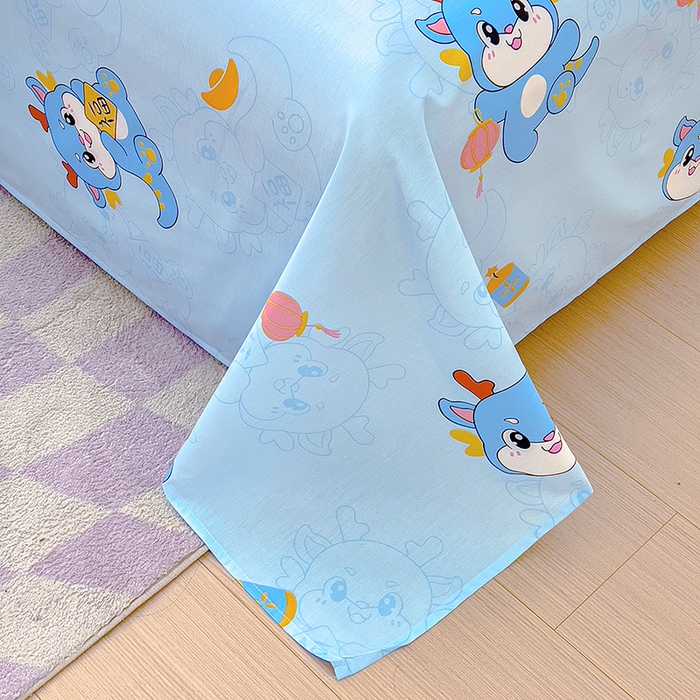 91家纺网 家纺一手货源 找家纺 金鑫汇家纺 2025新款超好卖全棉单床单 瑞龙送福