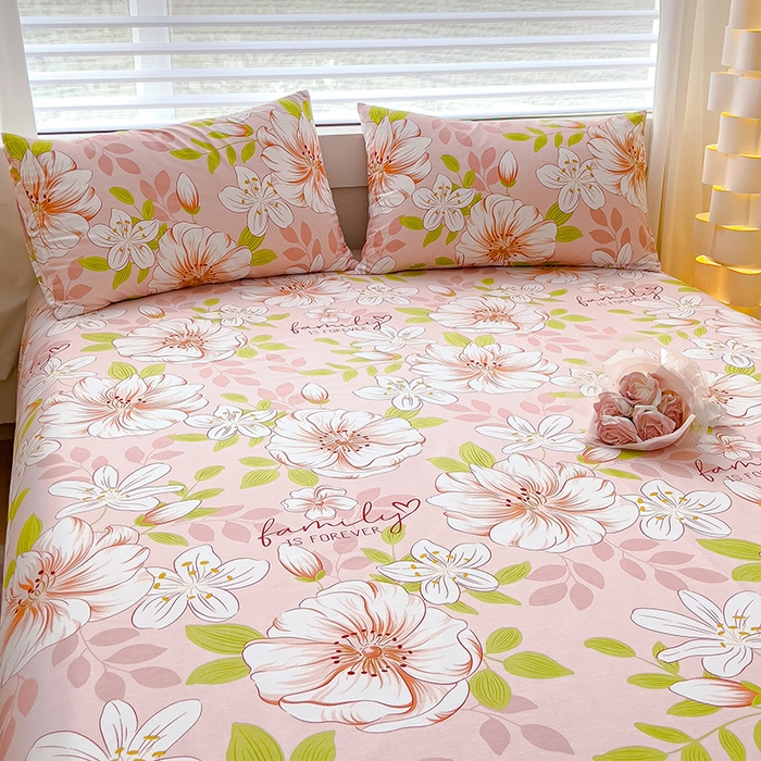 91家纺网 家纺一手货源 找家纺 金鑫汇家纺 2025新款超好卖全棉单床笠 繁花之恋