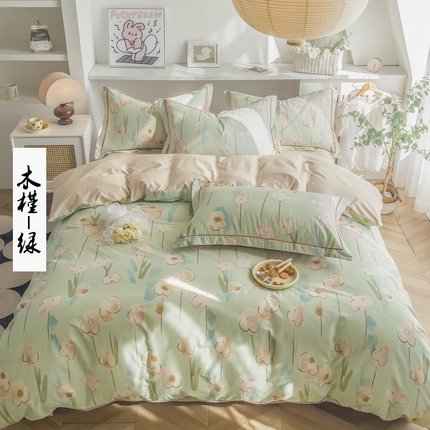 91家纺网 家纺一手货源 找家纺 （总）2025新款133X76宽幅全棉纯棉印花系列四件套