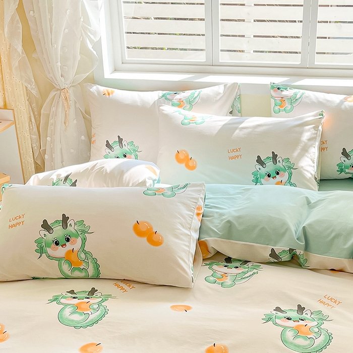 91家纺网 家纺一手货源 找家纺 金鑫汇家纺 2025新款超好卖全棉单枕套 青龙使者