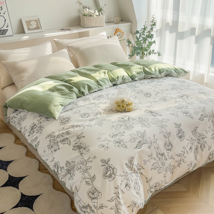 91家纺网 家纺一手货源 找家纺 2025新款133X76宽幅全棉纯棉印花系列单品被套 知意