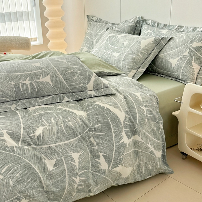 91家纺网 家纺一手货源 找家纺 2025新款133X76宽幅全棉纯棉印花系列四件套 春和