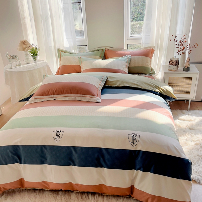 91家纺网 家纺一手货源 找家纺 2025新款133X76宽幅全棉纯棉印花系列四件套 苏格兰