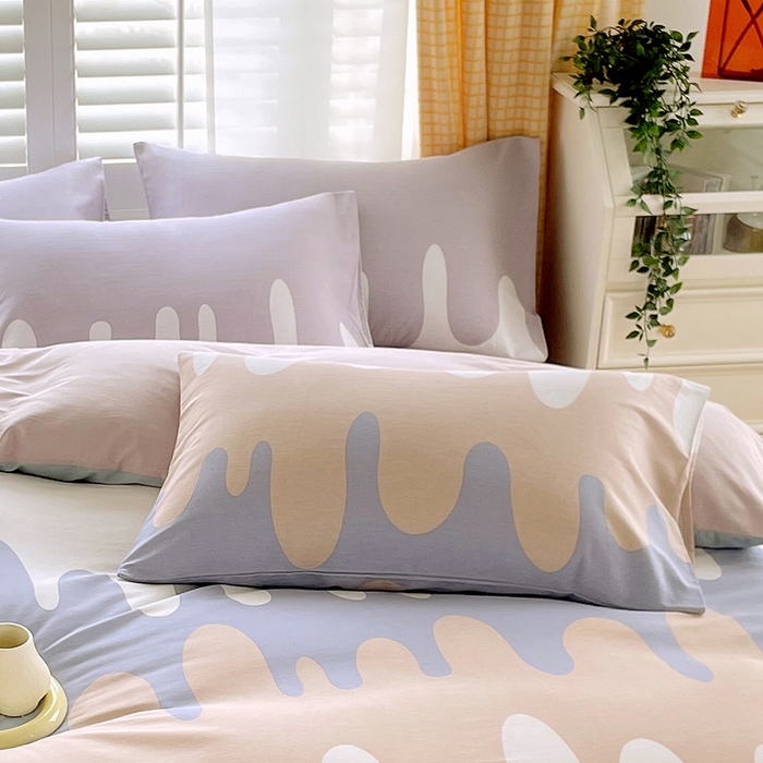 91家纺网 家纺一手货源 找家纺 金鑫汇家纺 2025新款超好卖全棉单枕套 奶油粉