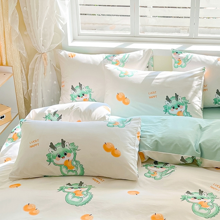 91家纺网 家纺一手货源 找家纺 金鑫汇家纺 2025新款超好卖全棉单枕套 青龙使者