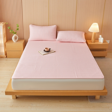 2025春夏新款A类亲肤大豆床垫-简约系列 清新粉-床垫