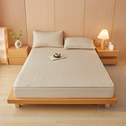 2025春夏新款A类亲肤大豆床垫-简约系列 浅卡其-床垫