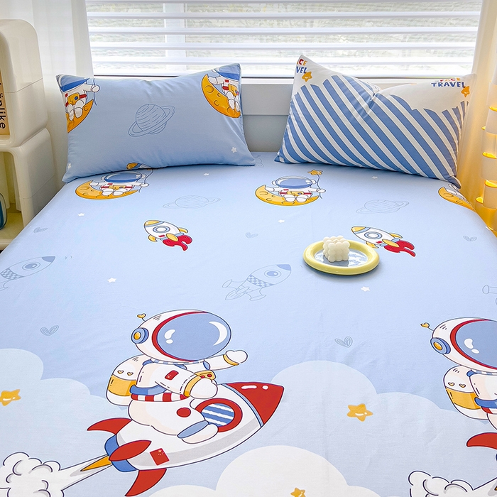 91家纺网 家纺一手货源 找家纺 金鑫汇家纺 2025新款超好卖全棉单床笠 冲上云霄