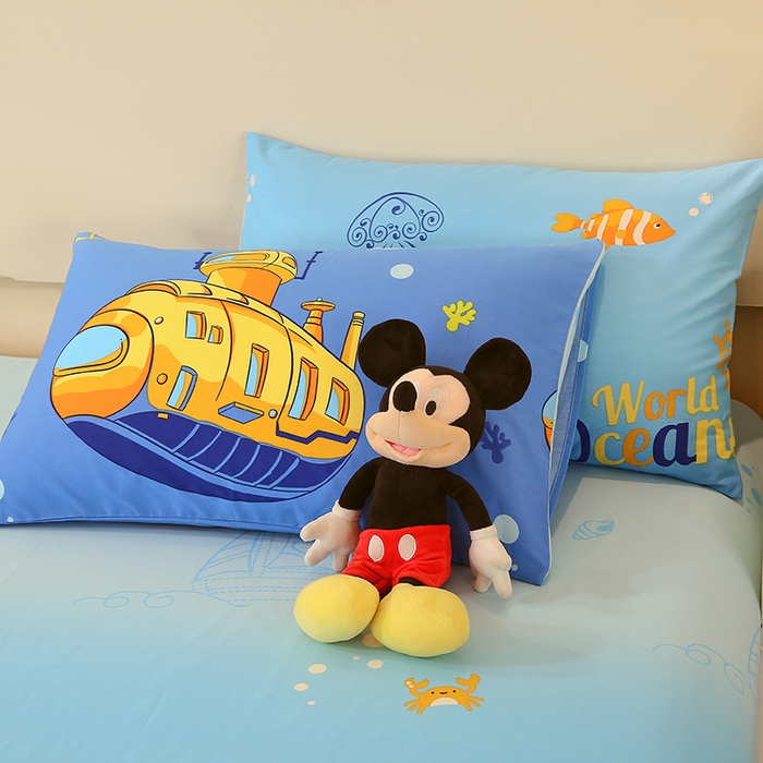 91家纺网 家纺一手货源 找家纺 金鑫汇家纺 2025新款超好卖全棉单枕套 海底探秘