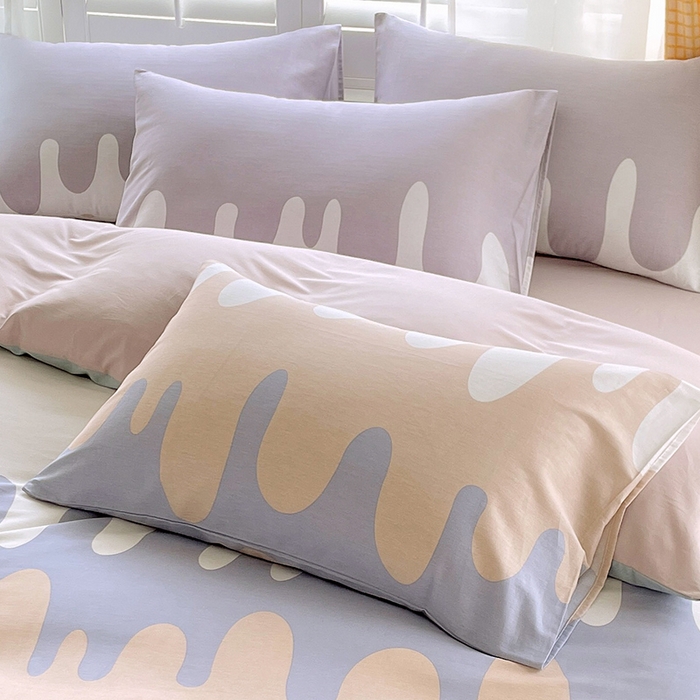 91家纺网 家纺一手货源 找家纺 金鑫汇家纺 2025新款超好卖全棉单枕套 奶油粉