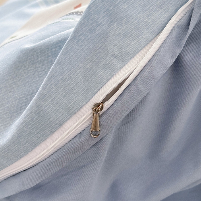 91家纺网 家纺一手货源 找家纺 2025新款133X76宽幅全棉纯棉印花系列单品被套 时尚韵律-蓝