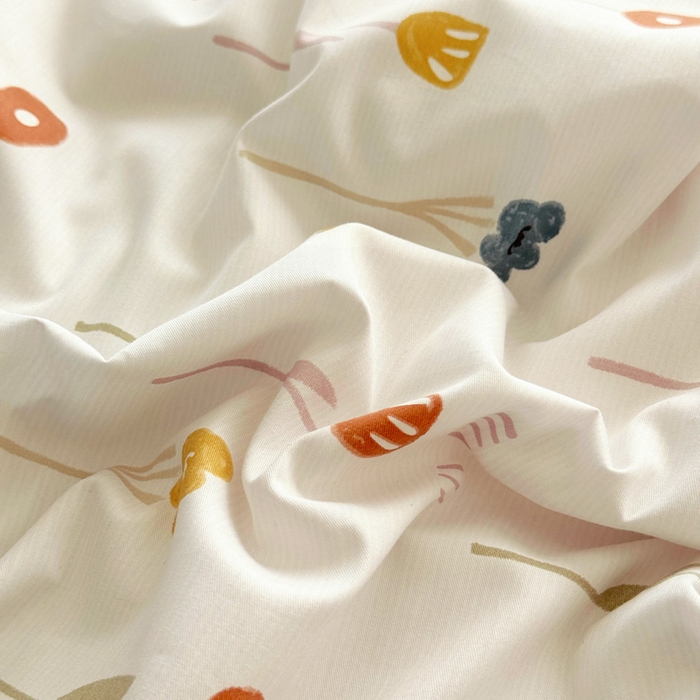 91家纺网 家纺一手货源 找家纺 2025新款133X76宽幅全棉纯棉印花系列四件套 蝶恋花-米