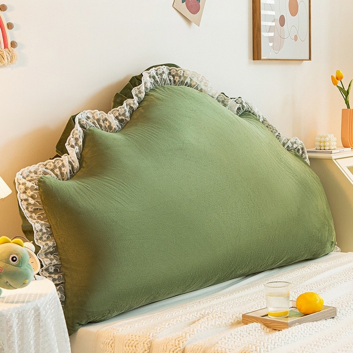 91家纺网 家纺一手货源 找家纺 碧尔家居 2025新款水晶绒靠背-云朵云朵清新绿