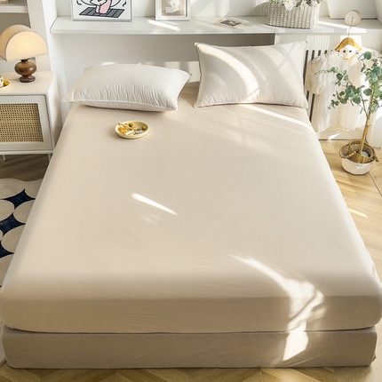 2025新款133X76宽幅全棉纯棉印花系列单品床笠 木槿-绿