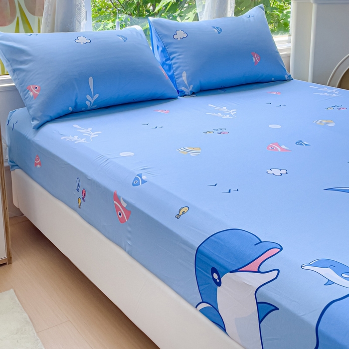 91家纺网 家纺一手货源 找家纺 金鑫汇家纺 2025新款超好卖全棉单床笠 海洋世界